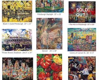 Pittsburgh Skyline Art, Pittsburgh proud, Pittsburgh wall art, Office wall art, BOGO art sale, Yinzer art, Wall art,  by Johno Prascak