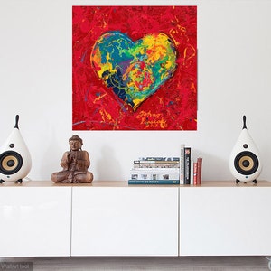 Bedroom wall art, Will & Grace wall art, Heart art, Modern wall art, Lovers art, Art for Lovers,  Johno Prascak, Johnos Art Studio