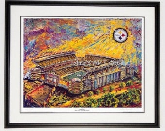 Heinz Field, Heinz field print, Pittsburgh Steelers, Man Cave art, Steelers print, Football stadium, sports art by Johno Prascak