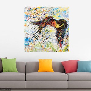 Bird print, Falcon art, Bird of Prey art, Bird art, Nature art, metal prints, Johno Prascak, Johnos Art Studio image 4