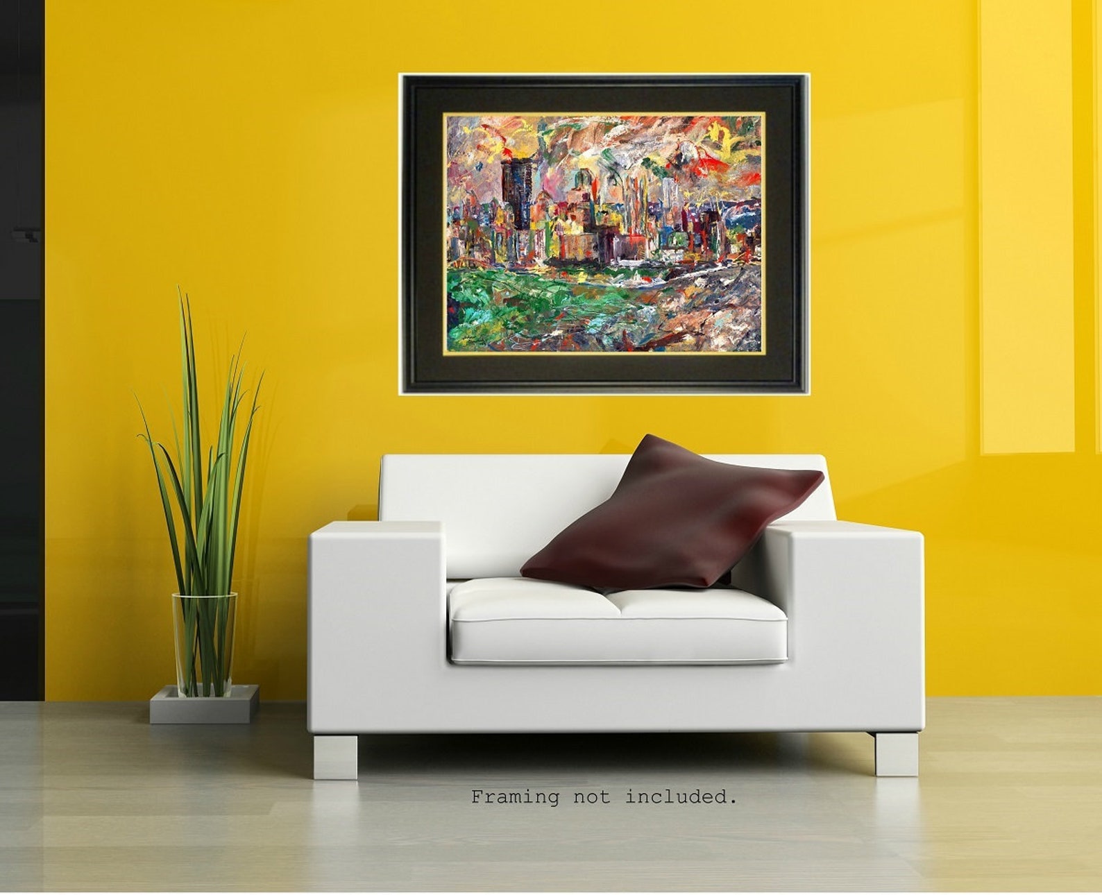 Office Wall Art Pittsburgh Skyline Art Pittsburgh Wall Art Etsy