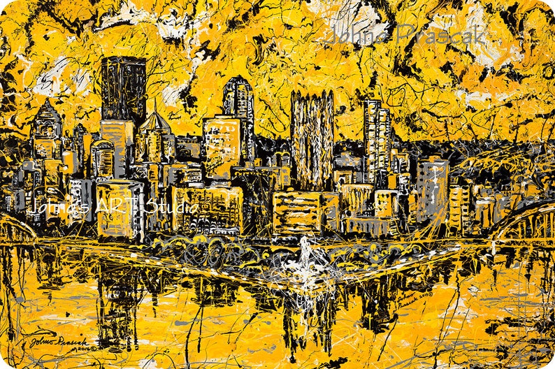 Metal Print 20 X 30 Pittsburgh Skyline Art Modern Wall Art Etsy