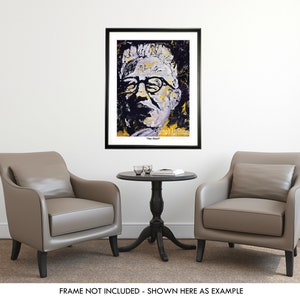 Pittsburgh Steelers, Steelers wall art, The Chief, Art Rooney Print by Pittsburgh Artist Johno Prascak image 2
