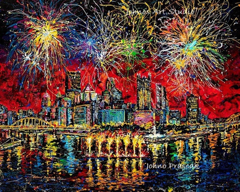 Pittsburgh Art Pittsburgh proud Pittsburgh wall art Office Etsy