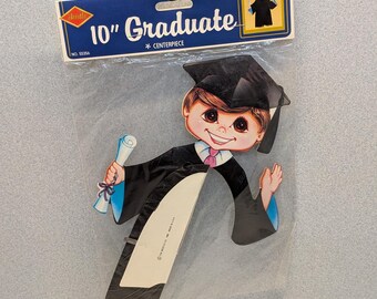 Vintage Beistle 1989 NEW old stock Graduation 10" Male Graduate Art Tissue Decoration Centerpiece