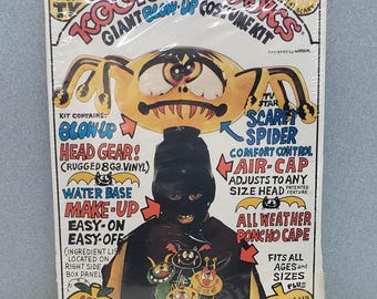 Kooky Spooks VINTAGE 1980 SEALED Scarey Spider NEW old stock blow-up costume Halloween