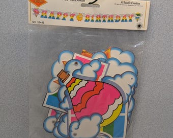 Vintage Beistle 1984 NEW old stock Happy Birthday 6ft. Jointed Streamer