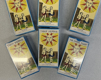 Vintage 1979 NEW old stock 78 card The Epinal Tarot deck France Grimaud Cartomancie lot of 6