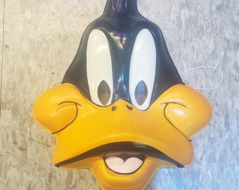 Máscara del Pato Lucas de los Looney Tunes de Warner Brothers, de stock antiguo, NUEVA, 1994, LEER DESCRIPCIÓN