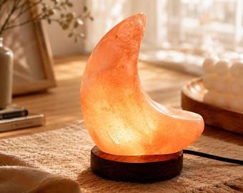 Himalaya Salz Lampe, natürliches Kristallsalz Licht, handgeschnitzte Heilung Lampe, Schlafzimmer Nachtlicht, Kristall Wohnkultur, einzigartiges Geschenk für sie