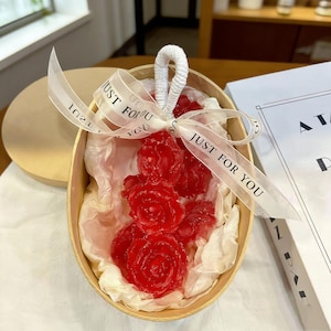 Handmade Rose Soap, Crystal Flower Soap, Car Diffuser Charm, Floral Decorative Soap,Romantic Handmade Bridesmaid Gift,Home Aromatherapy Gift