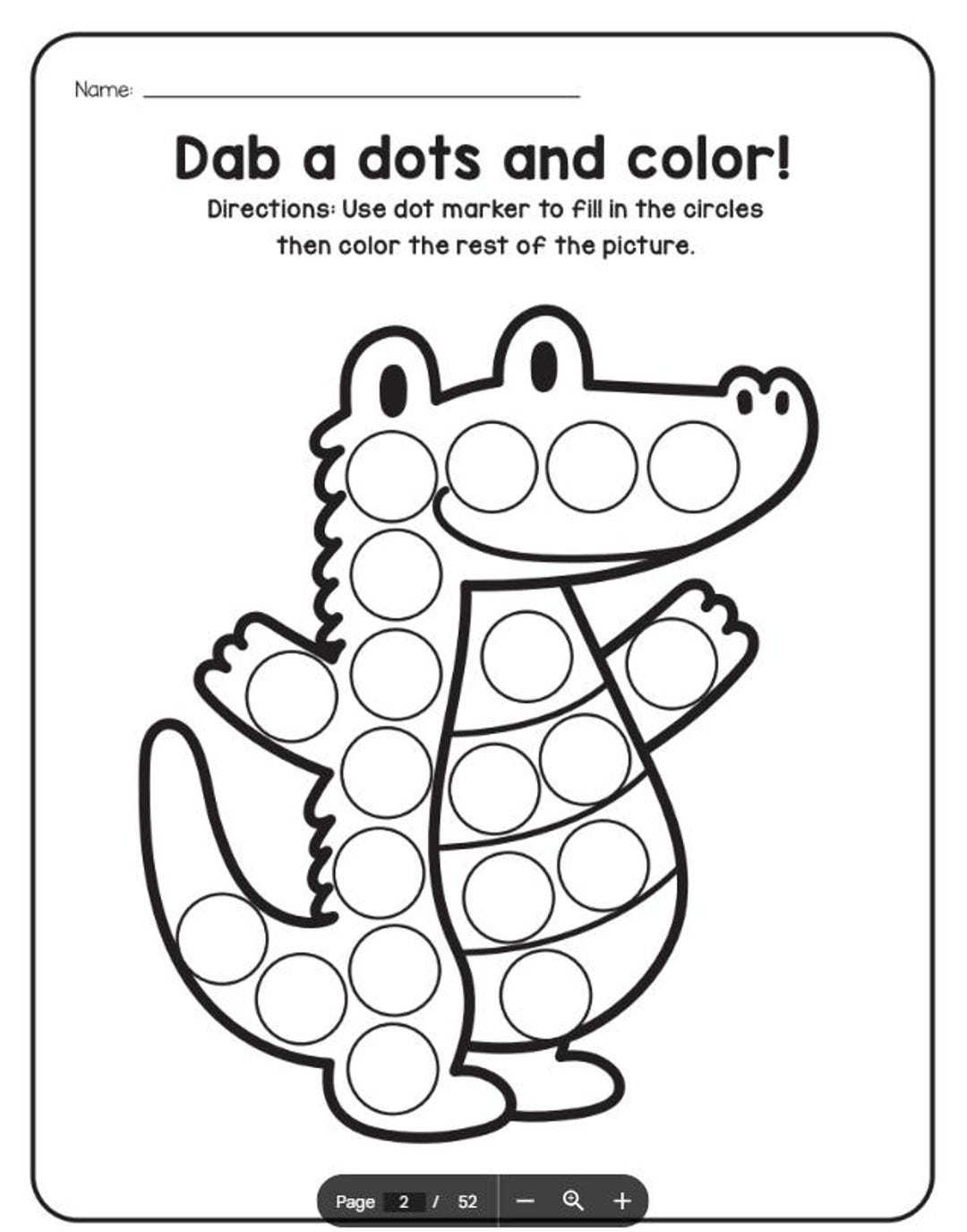 Alphabet Dot Maker Templates for Kids (PDF) - Etsy