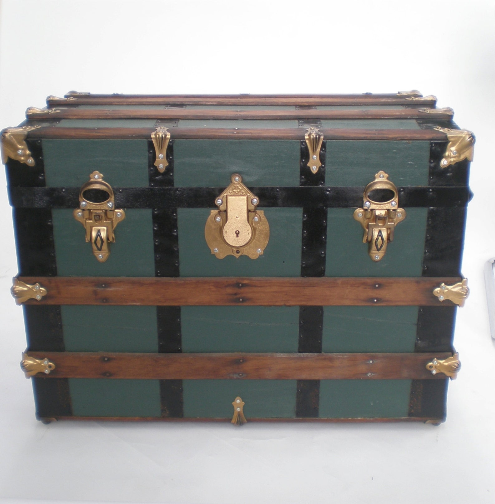 Antique Steamer Trunk / Refurbished Etsy