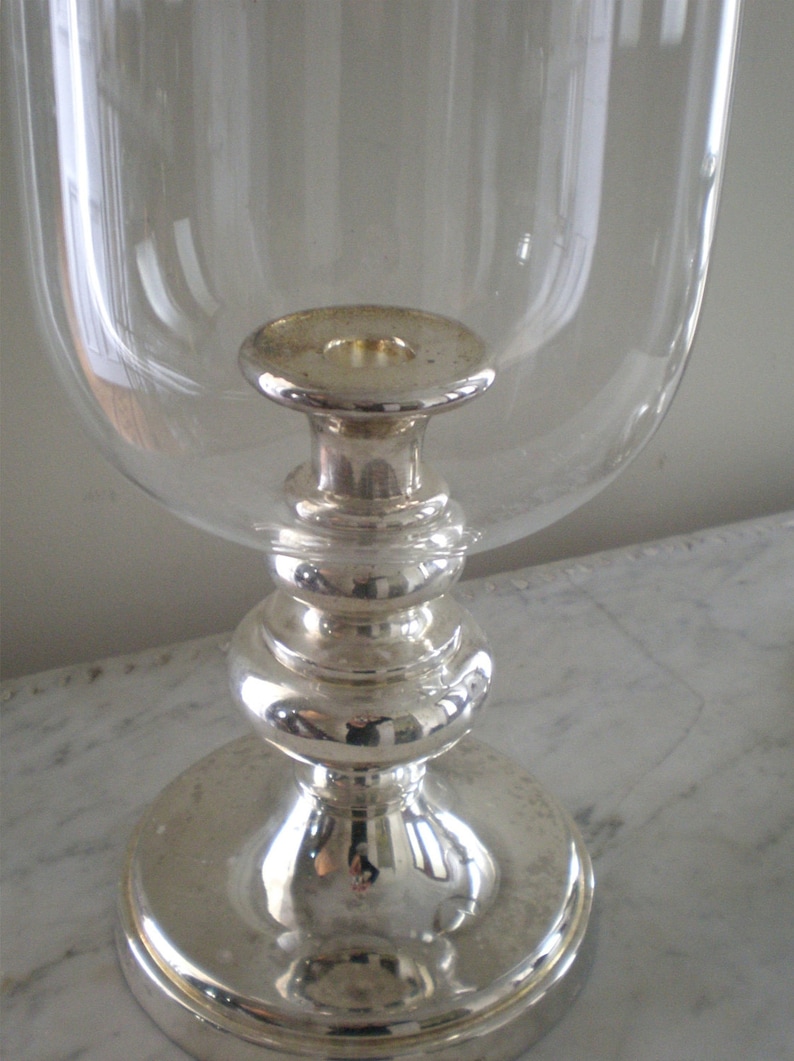 RESERVED Silver Plate Hurricane Candle Holders / Godinger Etsy