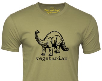 Vegetarisch Dinosaurier Lustiges T-Shirt Humor T-Shirt Geschenke für Vegetarier T-Shirt vegan grafik tee art dino tee