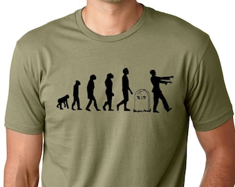 Zombie Evolution funny t shirt Halloween Humor Tee zombie Apocalypse Fun Gift Shirt