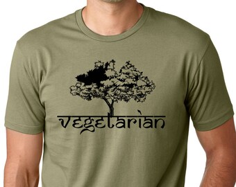 Vegetarian Tree T-shirt veggie lover T-shirt vegan shirt