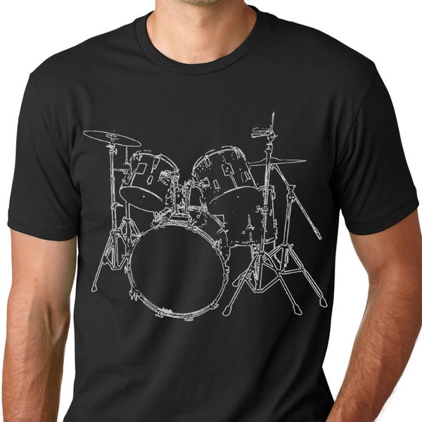 T-shirt batteria T-shirt Musicista serigrafata T-shirt DRUMER