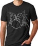 Drums T shirt cool Musician T-shirt screenprinted DRUMER Tee 