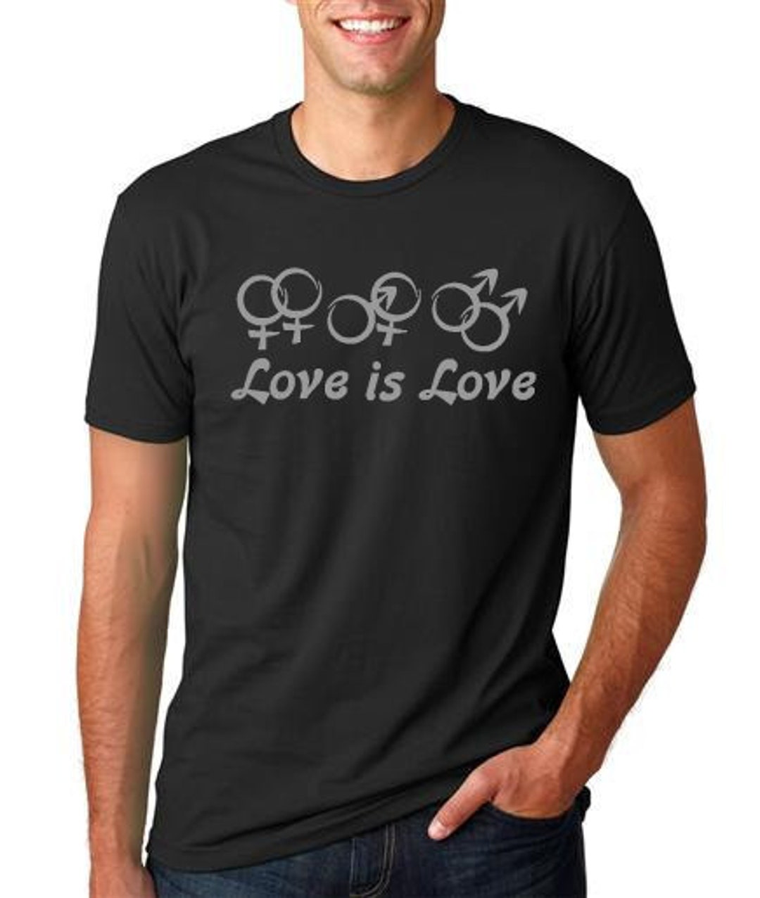 is Love T-shirt Soft Style Love Respect Gay Pride - Etsy
