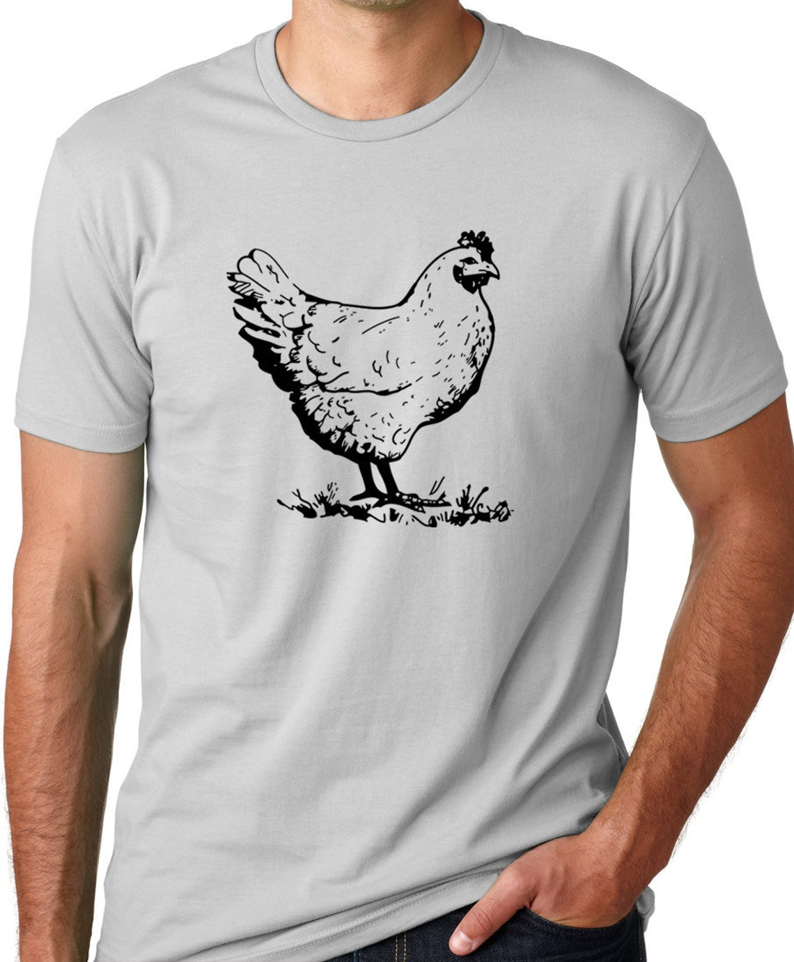 Chicken Funny T-shirt Screenprinted Humor Tee Chicks Shirt | Etsy