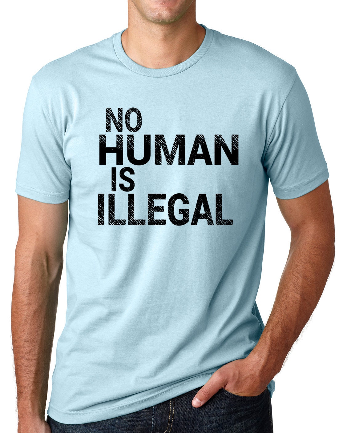 No Human is Illegal Humanitarian t-shirt immigration tee | Etsy
