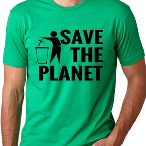 Think Out Loud Apparel "Save The Planet" Atheist T-Shirt - 100% Combed Cotton Unisex Tee - View #3