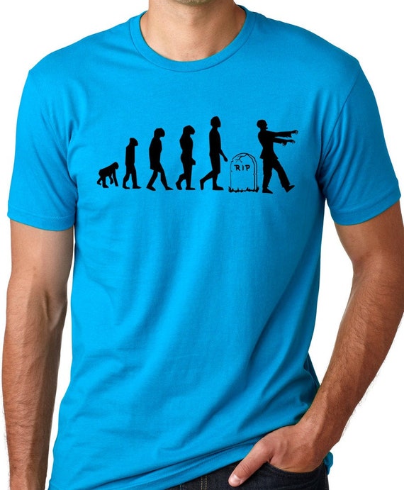 Halloween Zombie Evolution White Adult T-Shirt Halloween Zombie Evolution White Adult T-Shirt