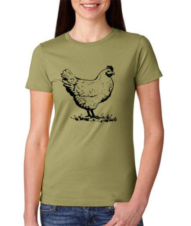 Chicken Funny T-shirt Screenprinted Humor Tee Chicks Shirt | Etsy