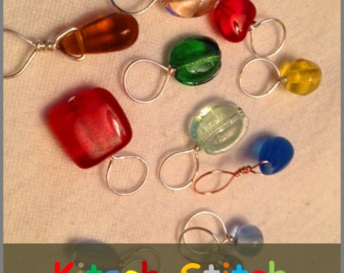 Kitsch Stitch Markers Glass Etsy