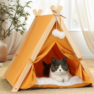 Cozy Cat Teepee Tent – Safe & Stylish Pet Hideaway