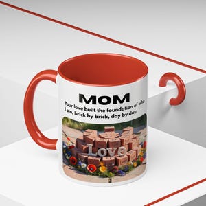 Happy Mother's Day Accent Coffee Mug, Gift for Mom, Inspirational Coffee Cup, Mother's Day Gift, Unique Mom Mug