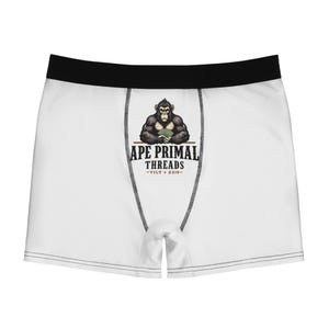 Men&#39;s Boxer Briefs - Funky Ape Design, Fun Underwear for Men, Unique Graphic Boxers, Comfort & Style, Perfect Gift for Holidays