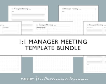 Manager 1:1 Meeting Prep Template | Editable PDF Digital Download