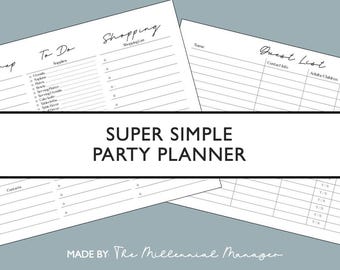 All-in-One Partyplaner | Druckvorlage Eventplanung (Digitaler Download)