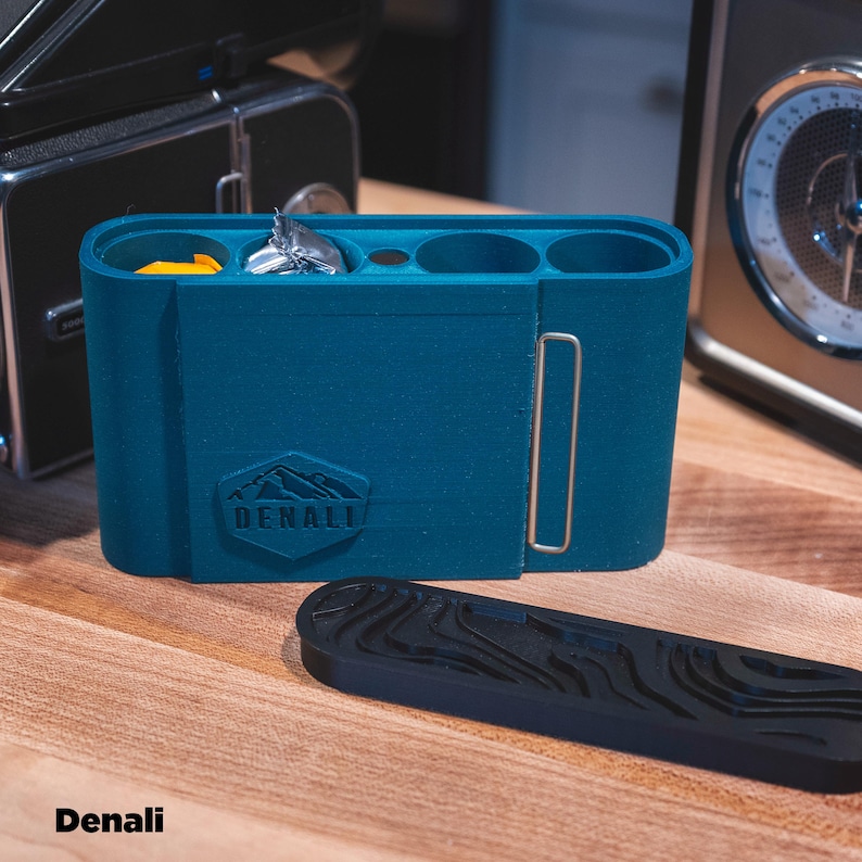 Travel Film Canister with dark slide holder for 4 rolls of 120mm film Denali