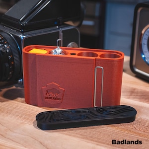 Travel Film Canister with dark slide holder for 4 rolls of 120mm film Badlands