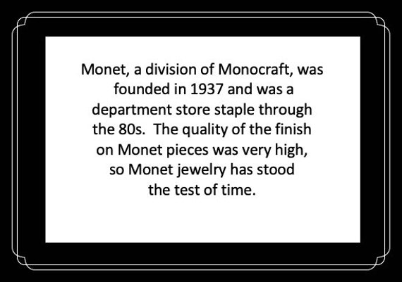 80s Monet Black & Gold Link Bracelet for Women, V… - image 8