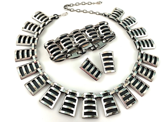 50s Modernist Jewelry Set for Women, Adjustable V… - image 1