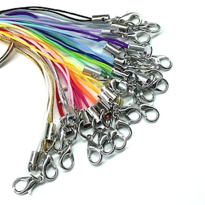 Phone Charm Straps, Cell Phone Lanyard, Wristlet Wrist Strap, Assorted Color Cord & Lobster Clasp, Cute Keychain Accessories, Bulk 70mm