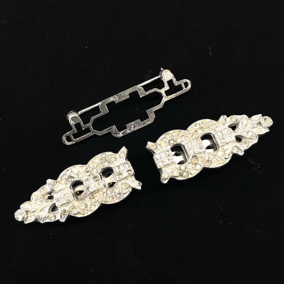 Signed Coro Duette Dress Clips and Frame Set, 1930s Vintage  display picture 1
