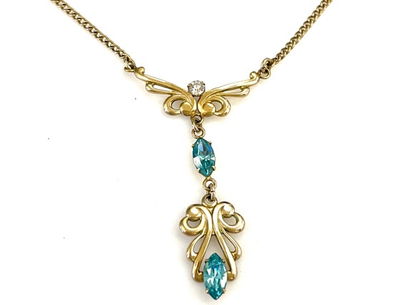 Simmons Rhinestone Jewelry Set for Women, 30s Art… - image 2