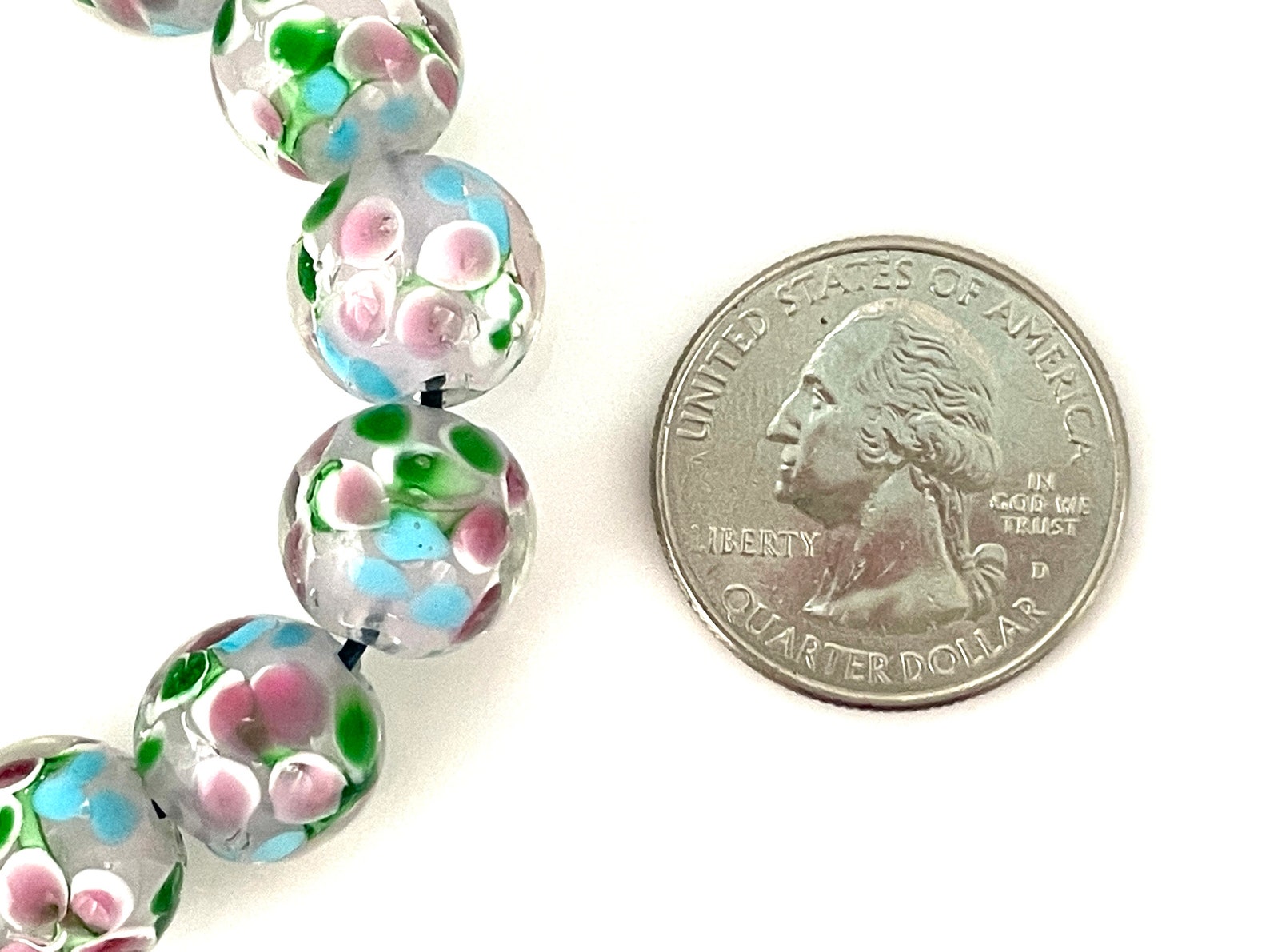 5 Pcs Pink Flower Beads for Jewelry Making Handmade Lampwork Etsy