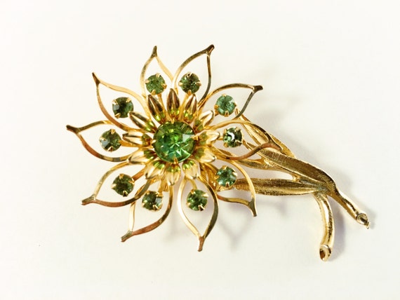 40s Rhinestone Brooch Set for Women, Vintage Jewe… - image 3