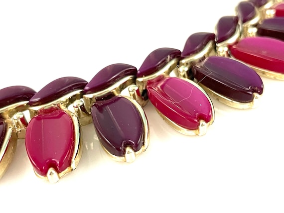 60s Pink & Purple Lucite Necklace for Women, Vint… - image 2