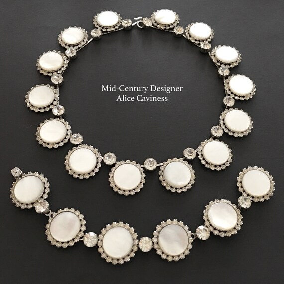 Signed Alice Caviness Jewelry Set, 60s Vintage Jew