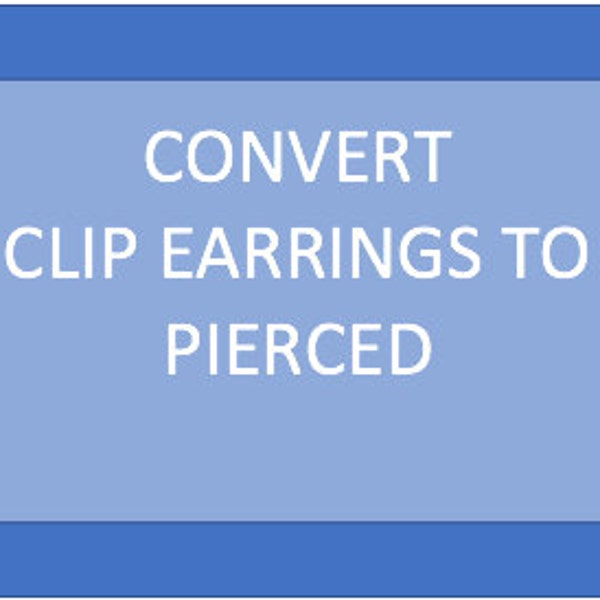 Pierced Earring Converter to Clip On Etsy