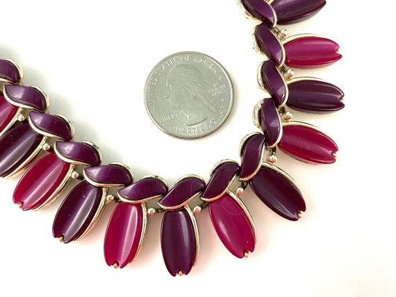 60s Pink & Purple Lucite Necklace for Women, Vint… - image 3