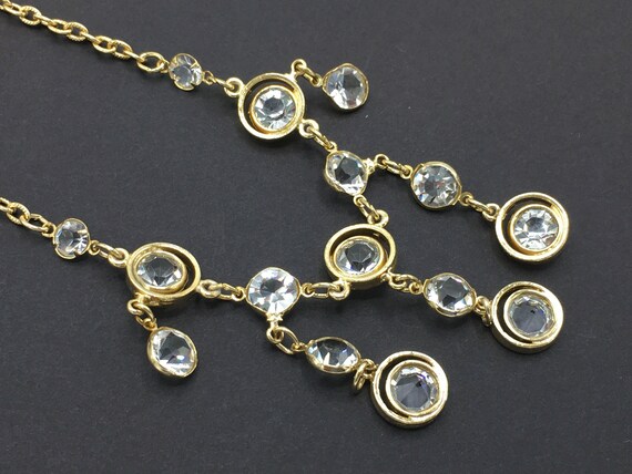 Vintage Rhinestone Necklace, 50s Vintage Jewelry,… - image 2