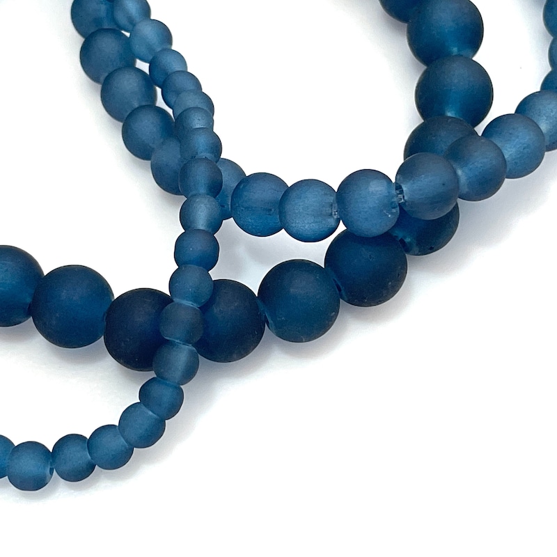 Glass Ocean Bead Necklace - Etsy